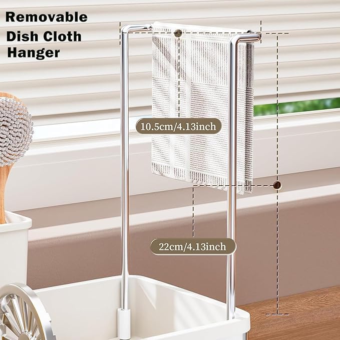 Sponge Holder for Kitchen Sink, Sink Caddy Organizer - Image 6