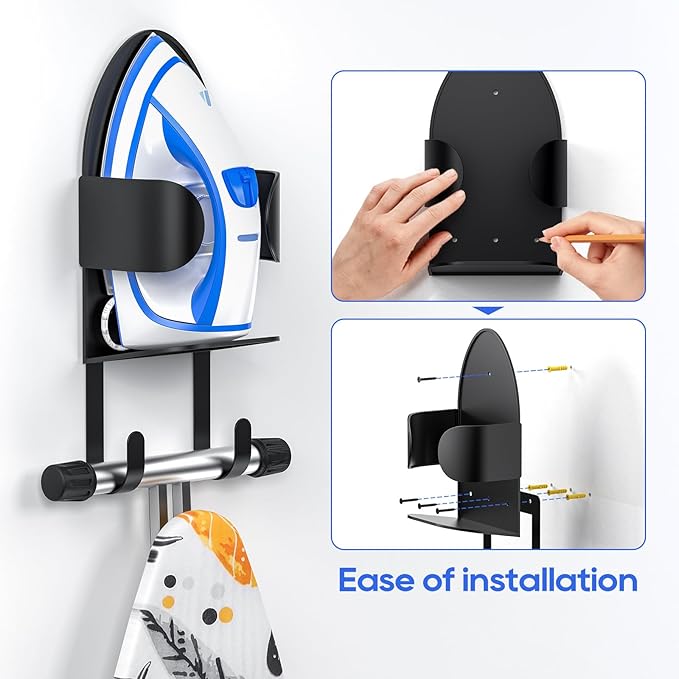 ORLESS Metal Large Ironing Board Holder Wall Mount, Ironing Board Hanger - Image 4