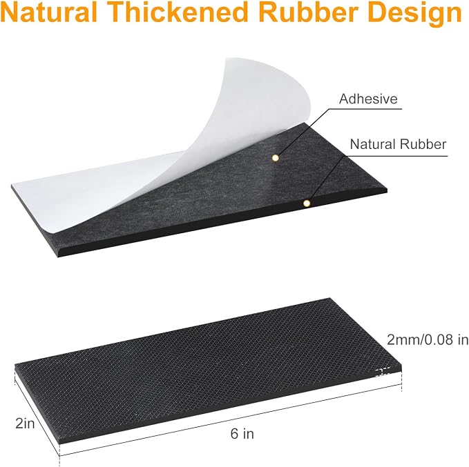 CHUNZEXI Non Slip Furniture Pads 6 PCS 6" x 2", Self Adhesive Rubber Grippers - Image 2