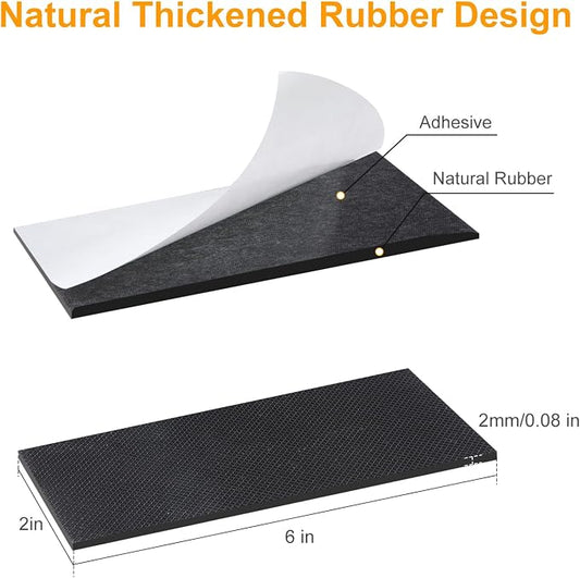 CHUNZEXI Non Slip Furniture Pads 6 PCS 6" x 2", Self Adhesive Rubber Grippers - Image 2