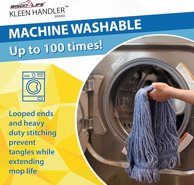 KLEEN HANDLER General Cleaning Mop Heavy Duty Commercial Replacement, Wet - Image 3