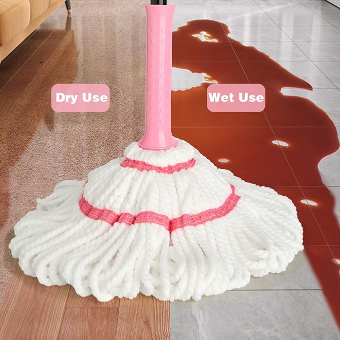 Self-Wringing Twist Mop for Floor Cleaning, 57” Long Handle Heavy Duty - Image 6