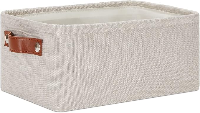 DULLEMELO Small Storage Basket for Shelves, Small Fabric Collapsible by DULLEMELO