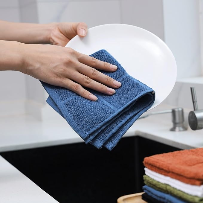 Glynniss Dishcloths Kitchen Highly Absorbent Dish Rags 100% Cotton Dish Cloths - Image 5