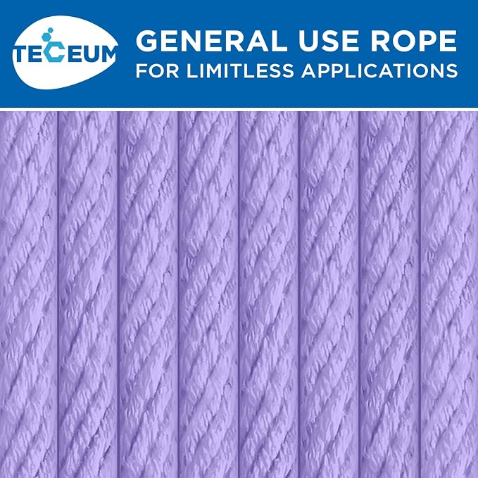 TECEUM Cotton Rope 3/16” – 50 FT – Strong All-Purpose Braided Rope – Natural - Image 9