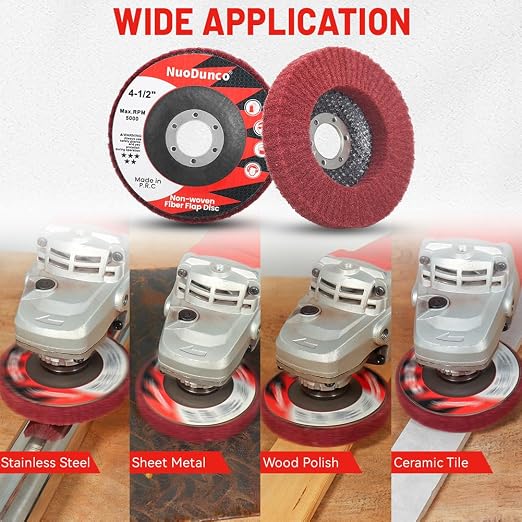 10Pcs 320 Grit Scour Flap Disc 4 1/2 Inch Angle Grinder Attachment General - Image 3