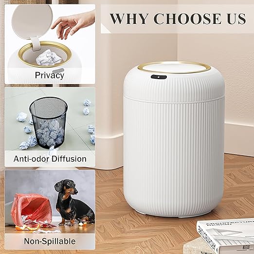 Automatic Motion Sensor Bathroom Trash Can - Image 3
