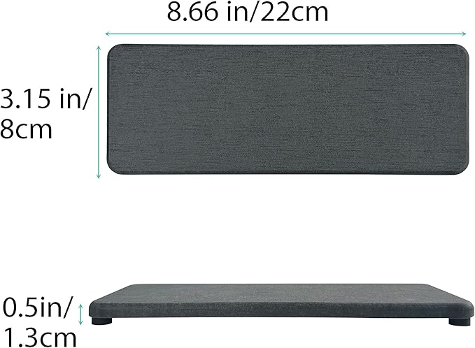 2 Pcs Water Absorbing Stone Trays, Kitchen/Bathroom Sink Soap Dish, Diatomite - Image 3