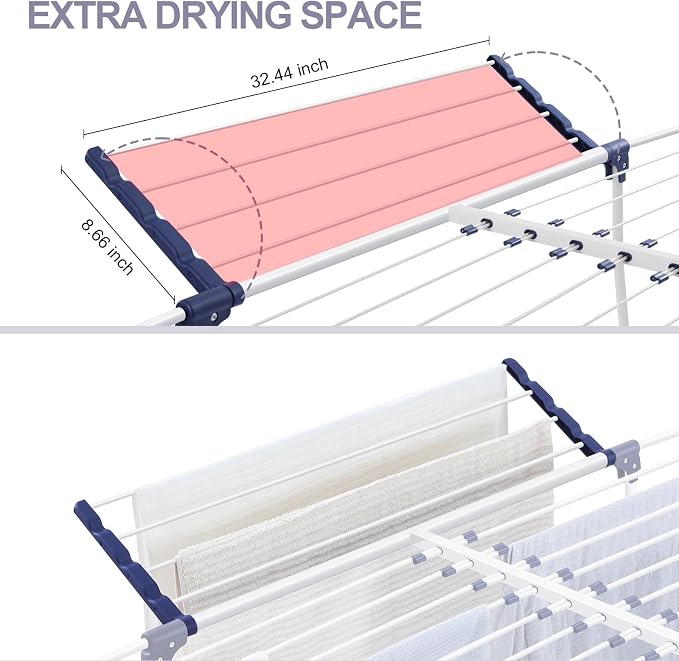 APEXCHASER Clothes Drying Rack, Foldable Gullwing Laundry Rack - Image 5
