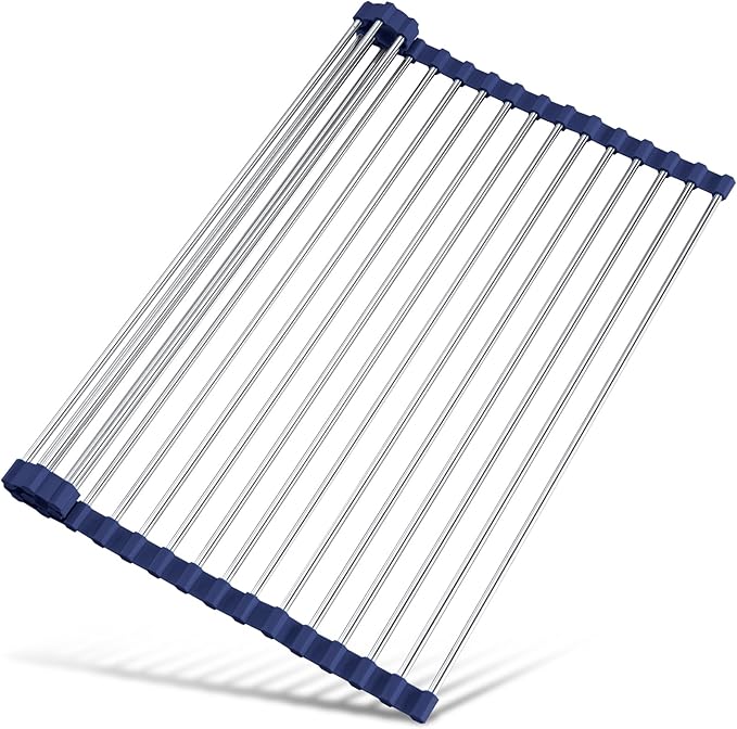 Tomorotec 17.7" x 12.5" Roll Up Dish Drying Rack Over Sink Drying Rack Sink by Tomorotec