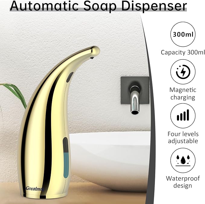 Adjustable Automatic Soap Dispenser Touchless, 4 Adjustable Levels Touchless - Image 2