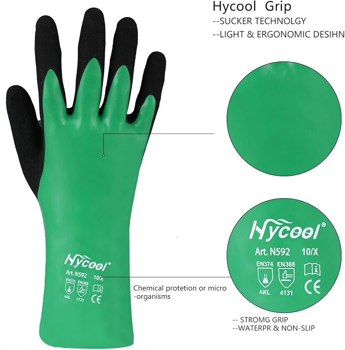 Nitrile Coating Chemical Resistant Gloves 1Pair - Image 2