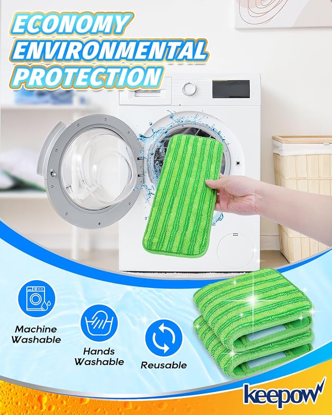 Keepow Reusable Mop Pads Refills Compatible - Image 4