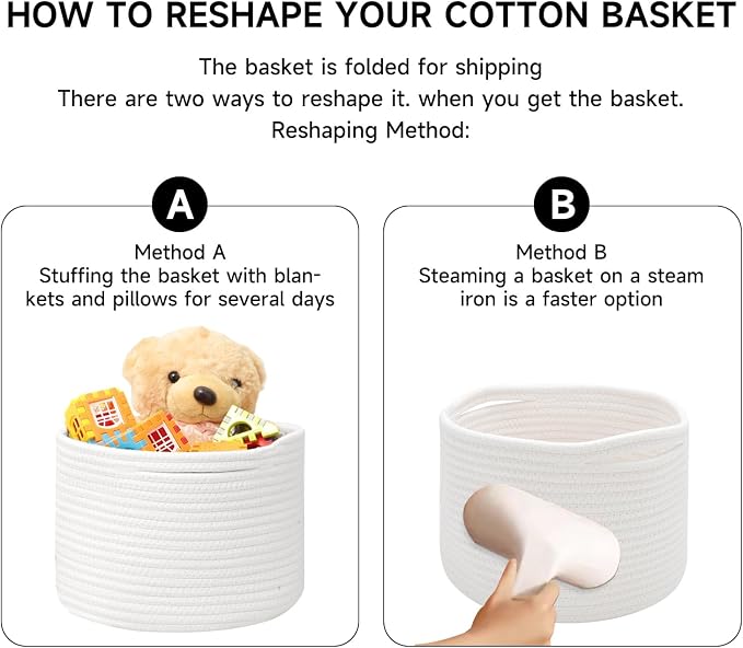 Small Basket for Organizing | Cube Shelf Closet Storage Baskets | 9.7×9.7×7.1” - Image 7