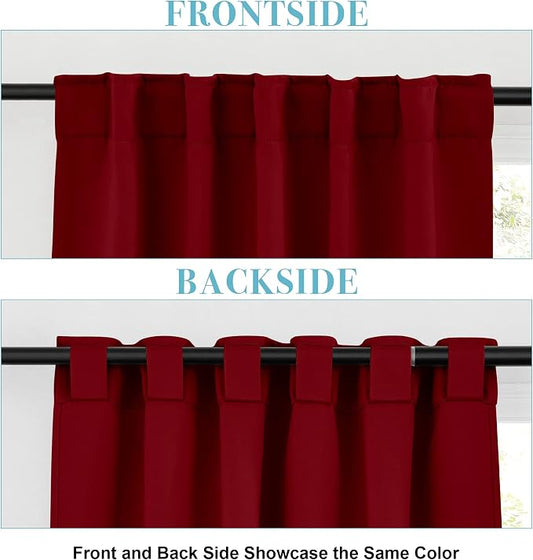 RYB HOME Small Window Curtains Blackout, Privacy Thermal Insulating Drapes - Image 2
