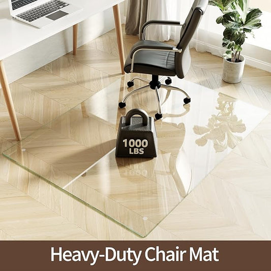 Koonmi Tempered Glass Chair Mat 50"x65" - Image 2