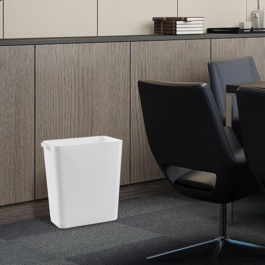 4.5 Gallon Deskside Plastic Wastebasket Rectangular, Open Garbage Container - Image 6