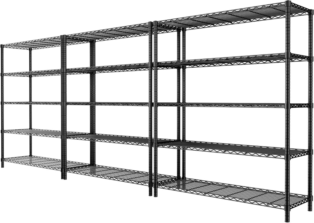Storage Shelves, 5-Tier Adjustable Metal Industrial Utility Shelf Rack