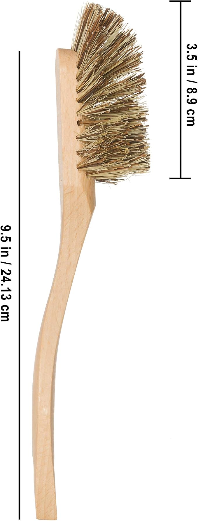REDECKER Curved Dish Brush, Natural Union Plant Fiber Bristles, Ergonomic Design - Image 3