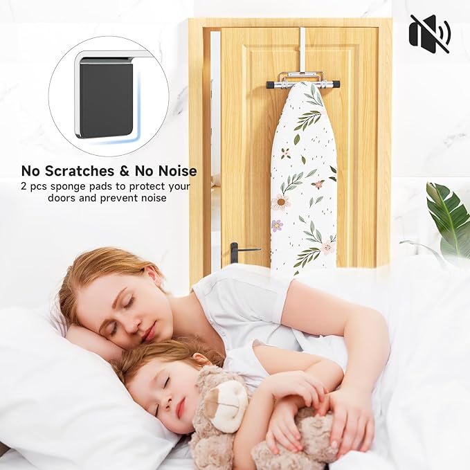 Over The Door & Wall Mount Ironing Board Hanger - Image 6