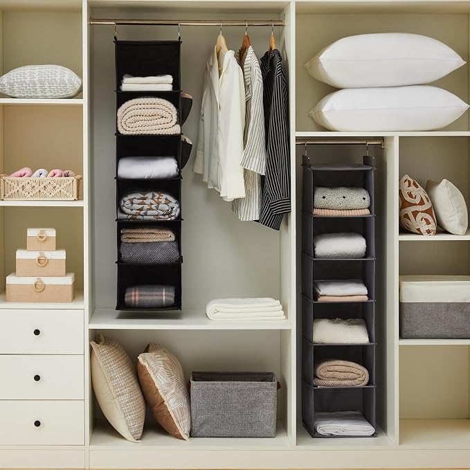 YOUDENOVA Hanging Closet Organizers and Storage, 6-Shelf Hanging Closet Shelves - Image 4