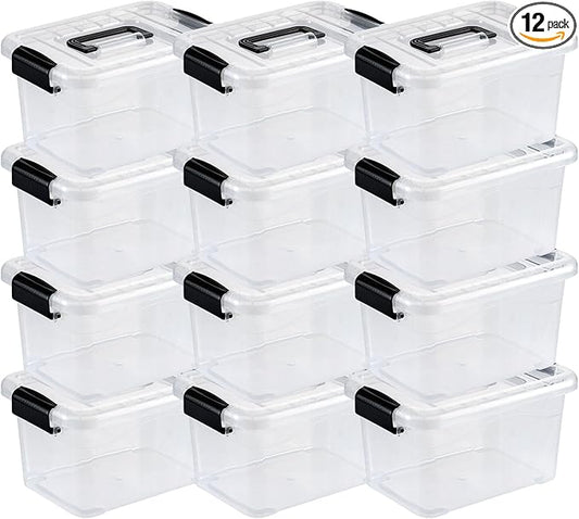 Nazhura Plastic Storage Bin, Stackable and Nestable Storage Boxes by NazhuraGoodCompanionAtHome