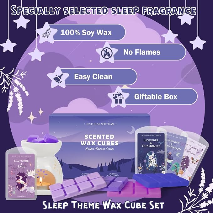 SCENTORINI Wax Melts, Wax Cubes Strong Scent, Long Lasting Lavender Scented - Image 5