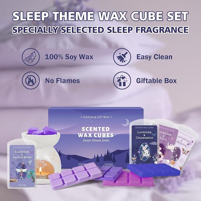 SCENTORINI Wax Melts, Wax Cubes Strong Scent, Long Lasting Lavender Scented - Image 3