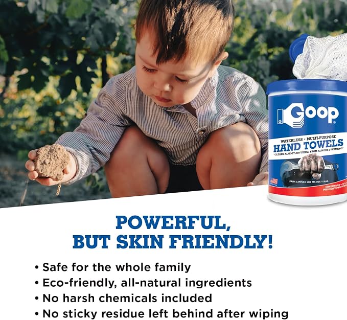 GOOP Multi-Purpose Waterless Hand Cleaner Towels - Image 7