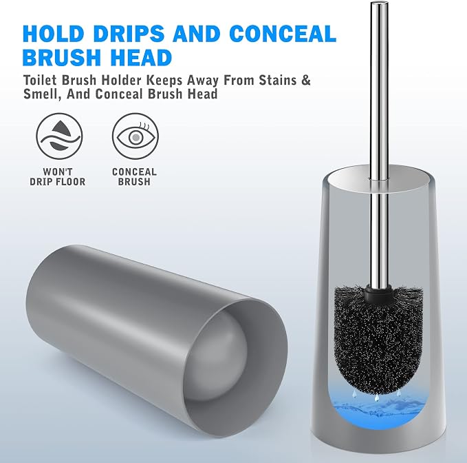 Toilet Brush and Holder, 2 Pack Toilet Brush - Image 5