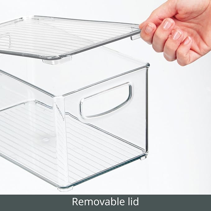 mDesign Plastic Deep Storage Bin Box Container - Image 6