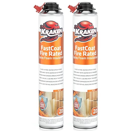 Kraken Bond Fastcoat Fire Rated Spray Foam Insulation Kit Closed Cell in a Can by KRAKENBOND