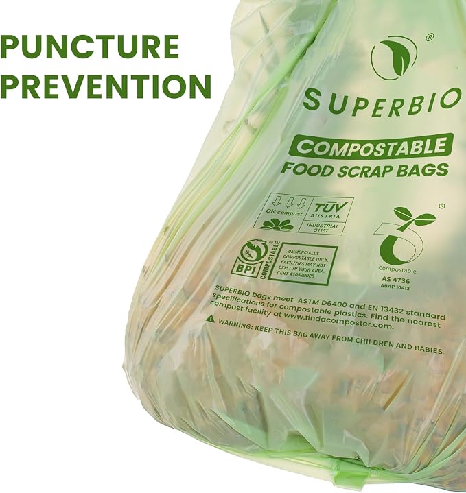 SUPERBIO 2.6 Gallon Compostable Bags - Image 6