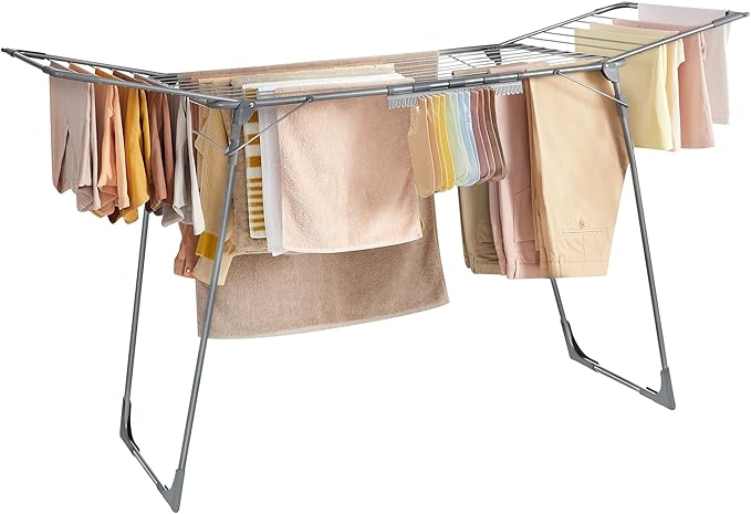 SONGMICS Clothes Drying Rack Foldable, Gullwing Laundry Drying Rack, by SONGMICSbySONGMICSHOME