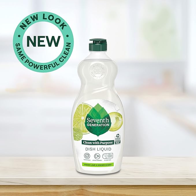 Seventh Generation Dish Soap Fresh Lime & Ginger Scent 1 count Dishwashing Soap - Image 4