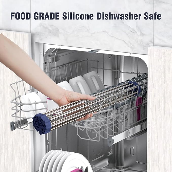 Tomorotec 17.7" x 12.5" Roll Up Dish Drying Rack Over Sink Drying Rack Sink - Image 6