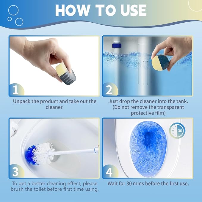 Toilet Bowl Cleaner Tablets, Automatic Toilet Bowl Cleaners, Long-Lasting - Image 4
