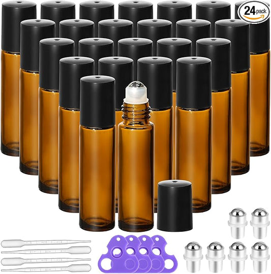 KEYWING 10ml Amber Roller Rottles by KEYWING