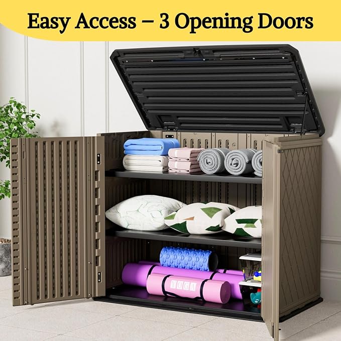ZZM 4x2.5 FT Outdoor Storage Shed, Resin Waterproof Storage Cabinet - Image 5