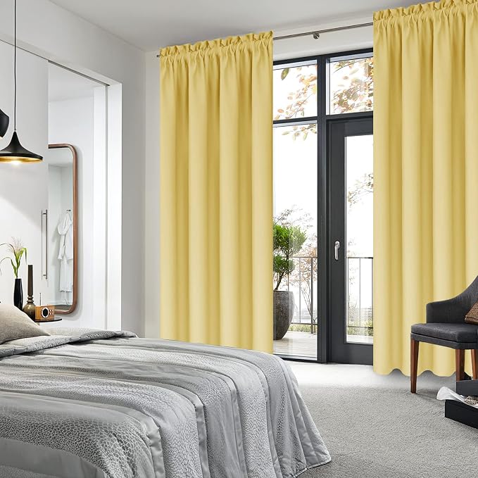 DWCN Blackout Curtains for Bedroom – Rod Pocket Thermal Insulated Noise - Image 2