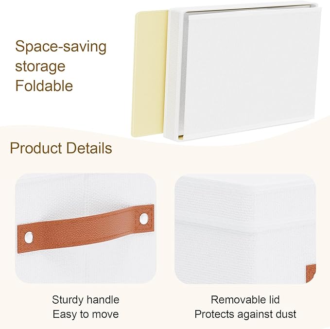 Fabric Storage Bins, 7.1 x 9.1 x 13 Inch Clothes Boxes - Image 5