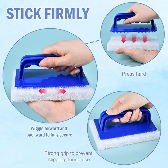 YoleShy Shower Scrubber Non-Scratch Bathtub Scrubber Heavy Duty Scrub Pad - Image 3