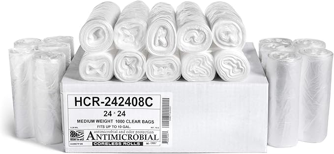 Aluf Plastics High Density Trash Bags, 10 Gallon, 8 Micron, by AlufPlastics