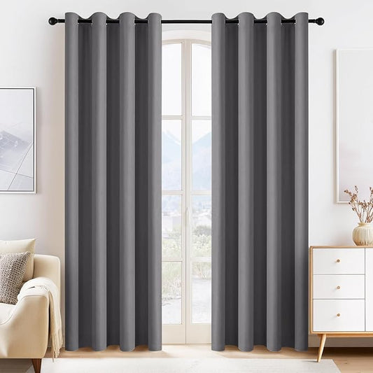 PONY DANCE Blackout Curtains for Bedroom 80 inch Long 2 Panels Set, Thermal by PONYDANCE