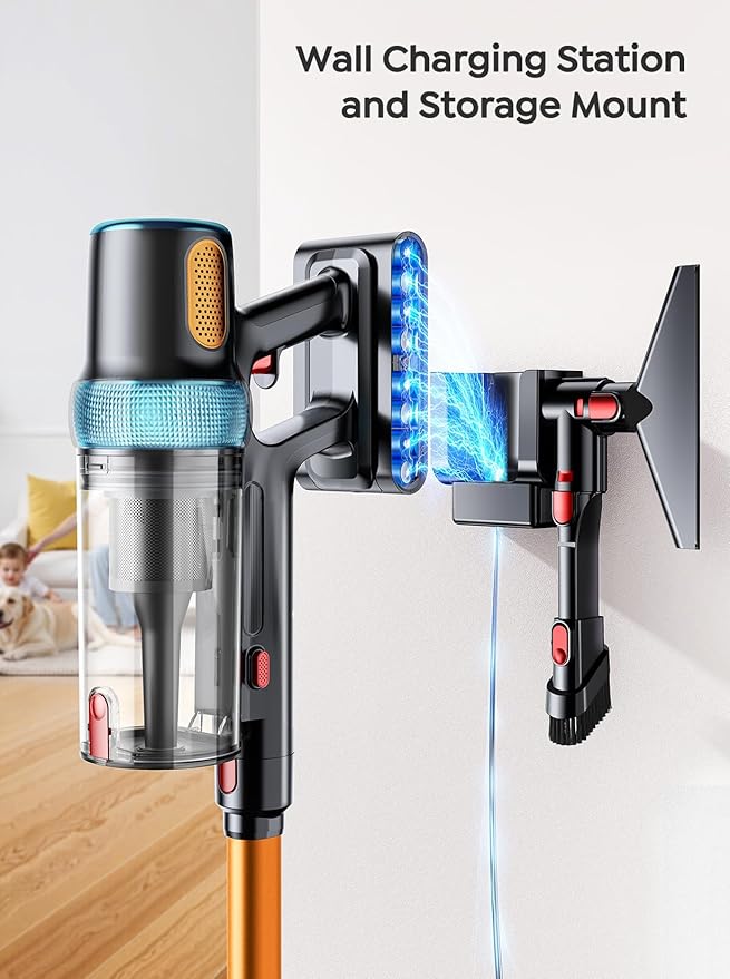 Cordless Vacuum Cleaner, Upgraded 600W 50Kpa 65Mins Vacuum Cleaners - Image 6