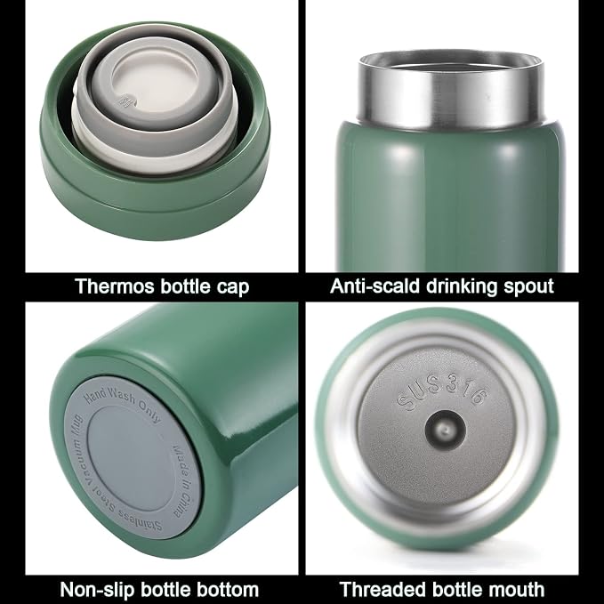 10oz Mini Water Bottle Stainless Steel Thermos Small Flask - Image 3