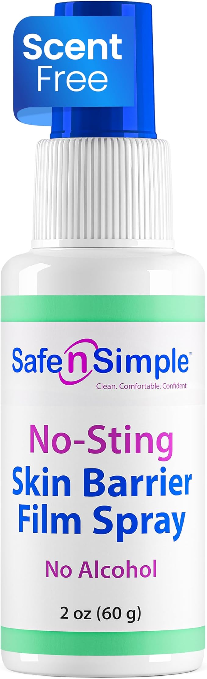 Safe n' Simple No Sting Barrier Film Spray - 2 Oz - Odor-Free Pre Tape Solution by SAFENSIMPLECLEANCOMFORTABLECONFIDENT