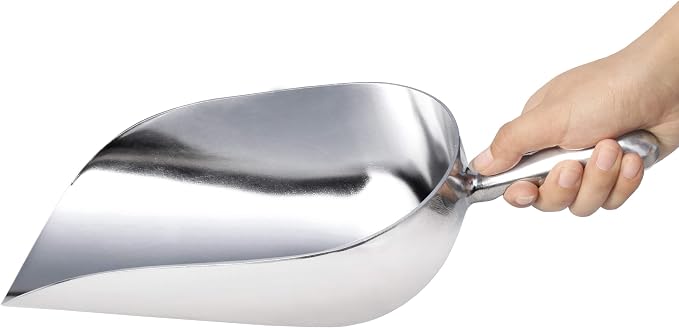 New Star Foodservice 34608 One-Piece Cast Aluminum Round Bottom Bar Ice Flour - Image 3