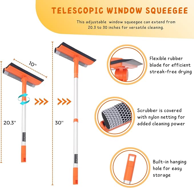 Window Squeegee for Home, Car Windshield Cleaner Tool - Image 2