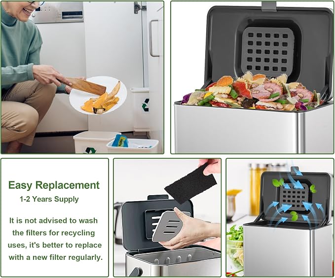15 Pack Trash Can Odor Filter Refills - Image 9
